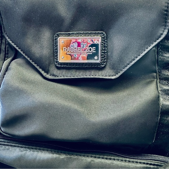 Rachel Zoe Black 2 PC Travel Tote Bag with Wristlet Detachable Shoulder Strap - Picture 3 of 16